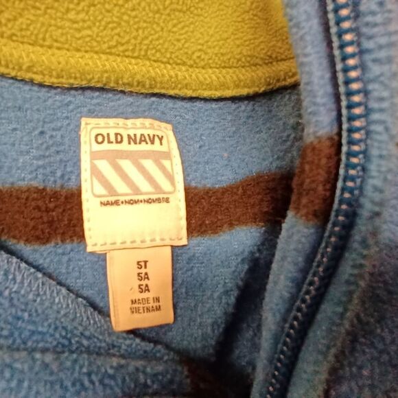 Old Navy striped fleece jacket 5T - Picture 3 of 4